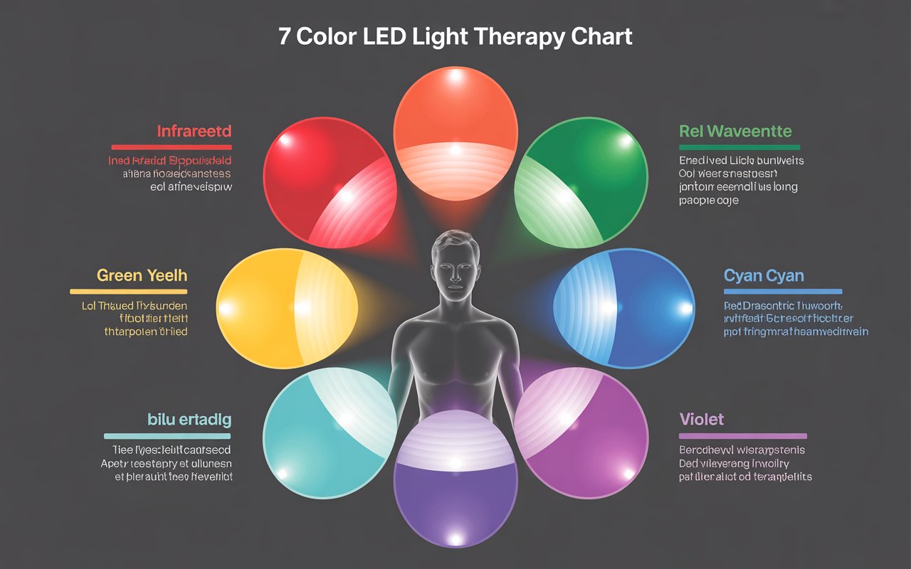 7 color led light therapy chart